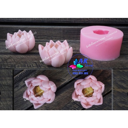 BỘ 6 KHUÔN SILICON HOA SEN THÁI MINI / 2506.529