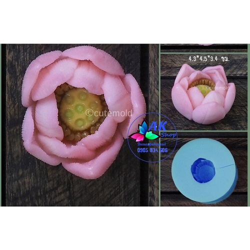BỘ 6 KHUÔN SILICON HOA SEN THÁI MINI / 2506.529
