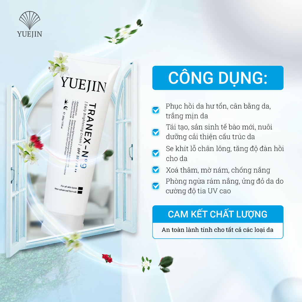 Kem dưỡng trắng da toàn thân Body Tranex-NO9 Yuejin