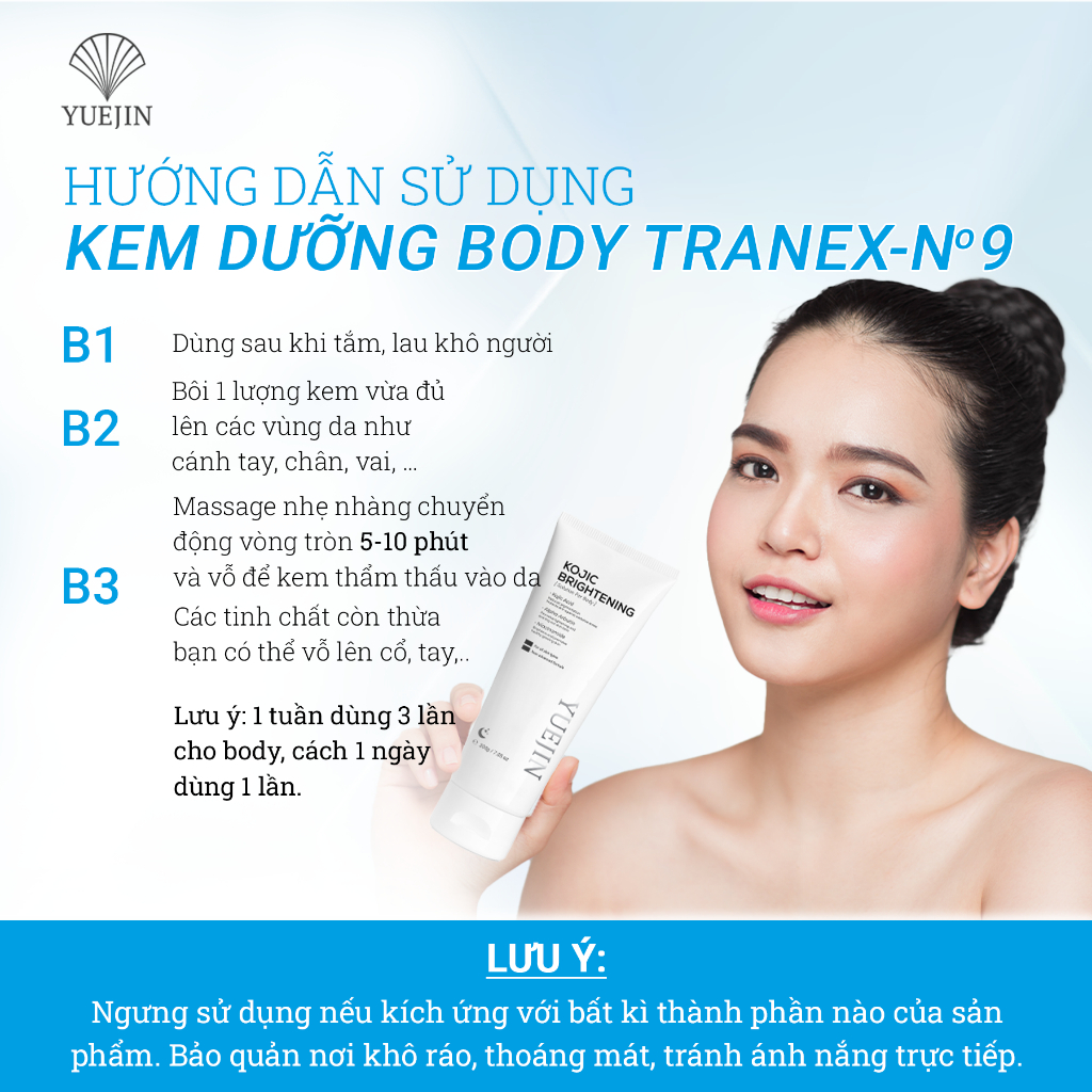 Kem dưỡng trắng da toàn thân Body Tranex-NO9 Yuejin