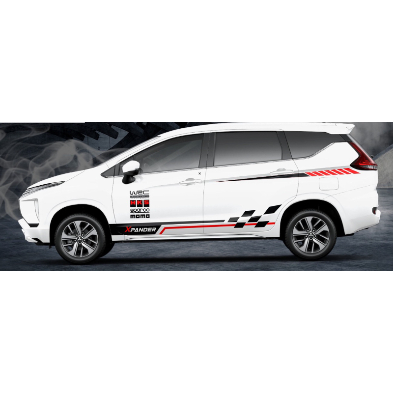 Tem Sườn Xe Ô TÔ Mitsubishi Xpander,Team Decal Oto ,Tặng kèm tem chữ kí