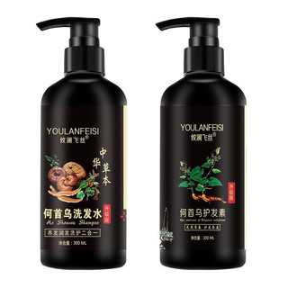 Combo dầu gội + xả hà thủ ô 300ml/ chai