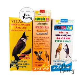 - vitamin rockemin - căng lửa 214 - procin 50a. dùng được cho tất cả các loại chim