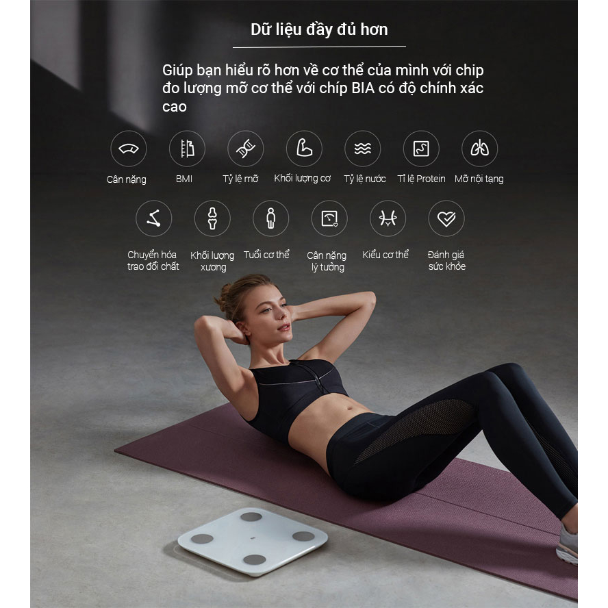 Cân thông minh Xiaomi Body Composition Scale 2 Bản quốc tế - Bảo hành 12 tháng chính hãng