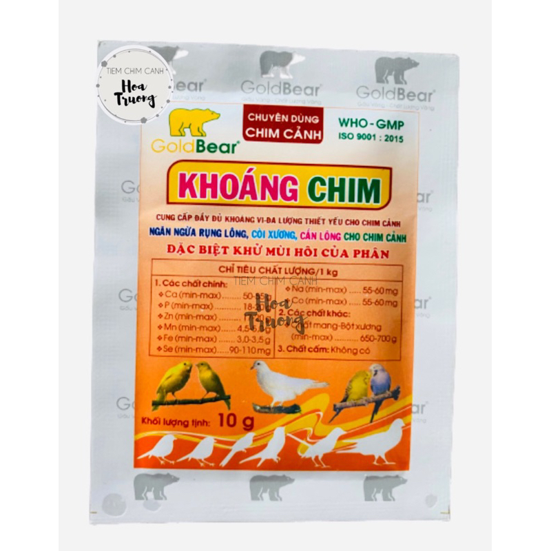 KHOÁNG CHIM. Ngăn ngừa rụng lông, còi xương, cắn lông cho chim cảnh