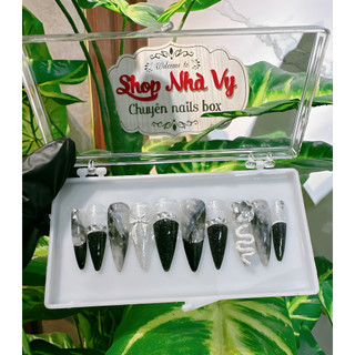 Nails box thiết kế loang rắn hot trend mã 390
