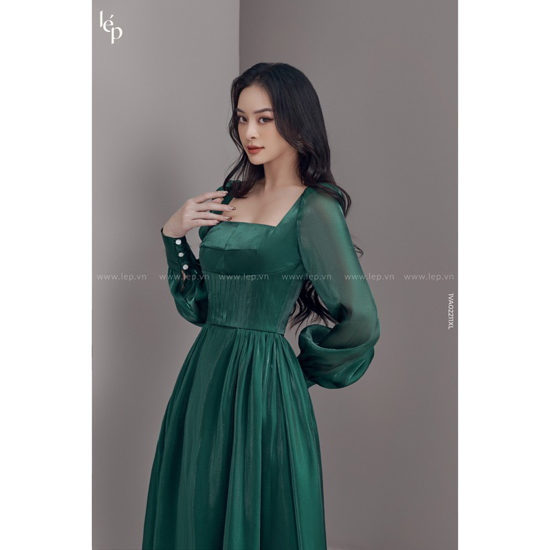 PASS VÁY LÉP XẾP LI XANH - Size S