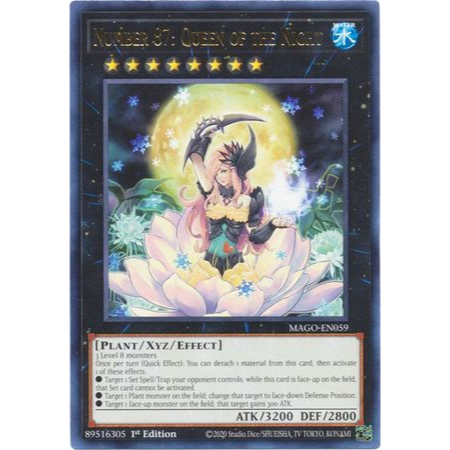 Lá bài thẻ bài Yugioh Number 87 Queen of the Night – Rare - Tặng bọc bài nhựa bảo quản