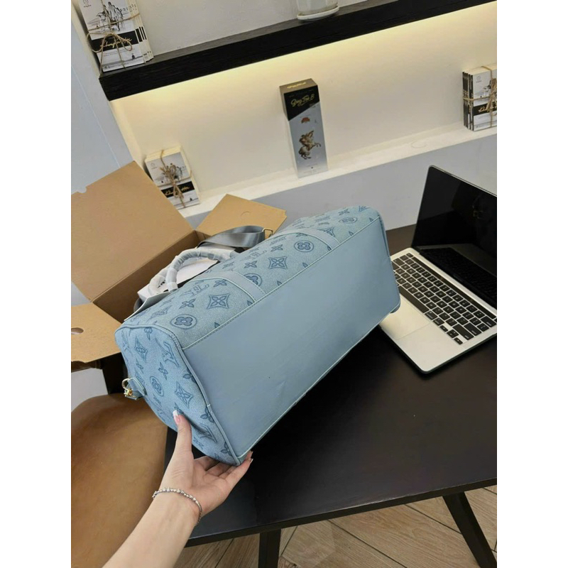Túi du lịch vải hoa xanh L\/ siêu xinh