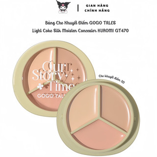 Bảng Che Khuyết Điểm 3 Ô Màu Triệt Sắc GOGO TALES Light Coke Silk Moisten Concealer KUROMI GT470