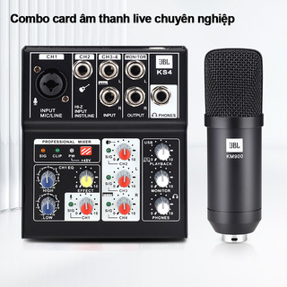 Bộ mic thu âm livestream,jbl/ks4 sound card, chip âm thanh dsp,jbl/km900 micro thu âm