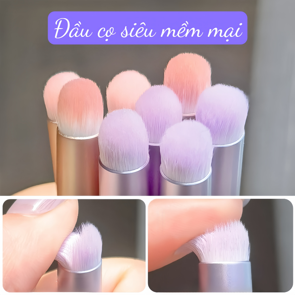 Cọ Trang Điểm Môi Che Khuyết Điểm Siêu Mềm Có Nắp Đậy