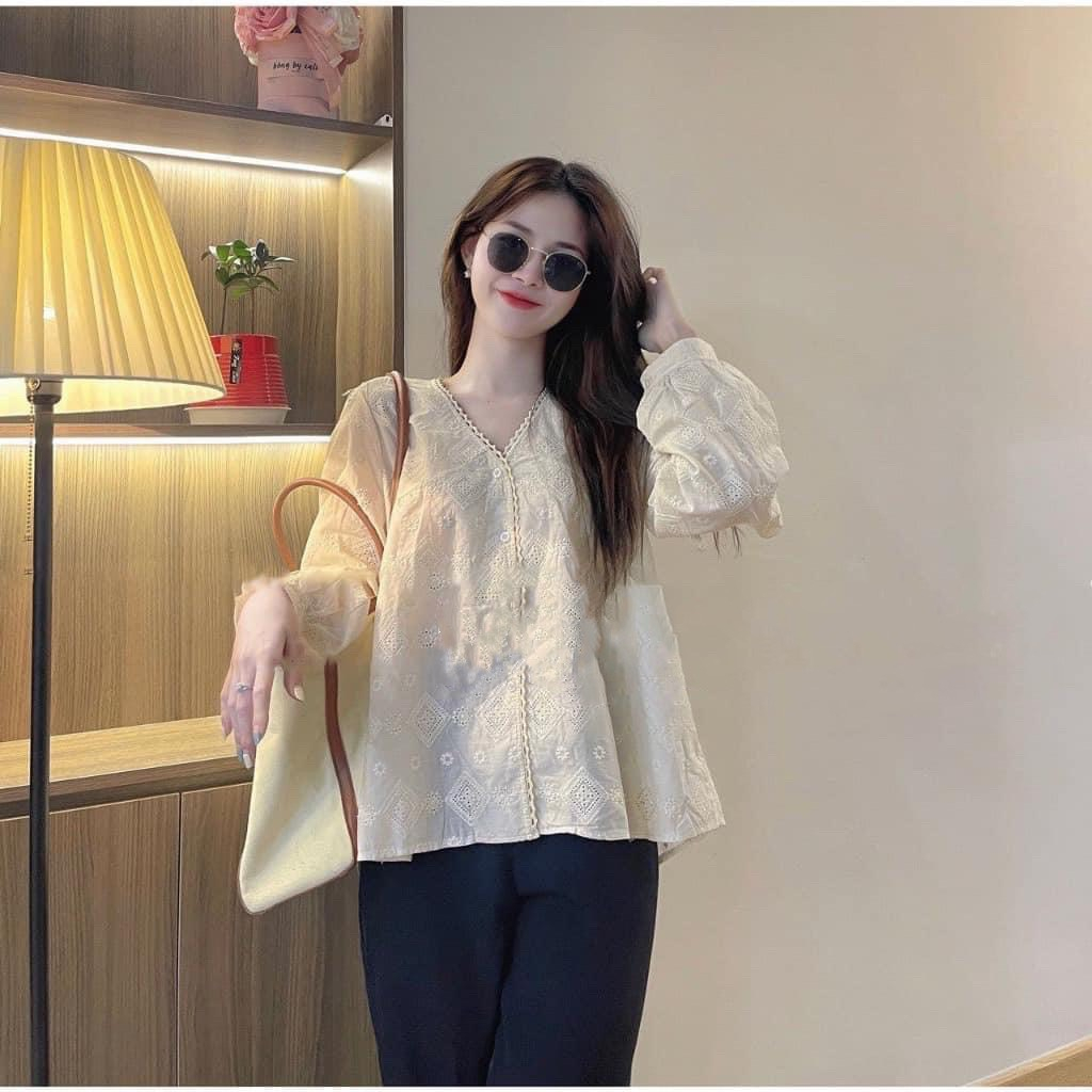 Áo bbd ren cổ V