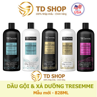 [NK Mỹ] Dầu Gội I Dầu xả Tresemme Mỹ Chống Gãy Rụng Tóc I Phục hồi độ ẩm I Giữ nếp tóc uốn 828 ML I 1180 ML