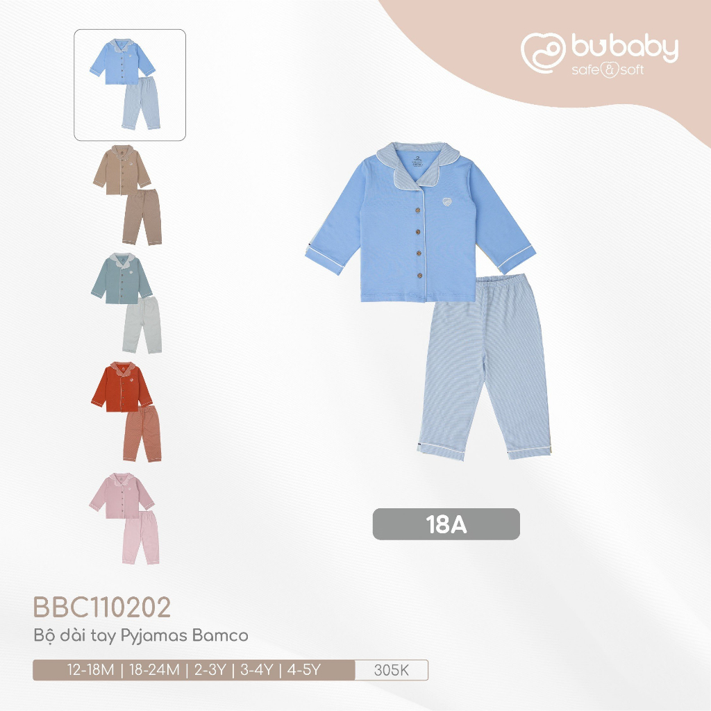Bu baby - Bộ dài tay Pyjamas Bamco BBC110202