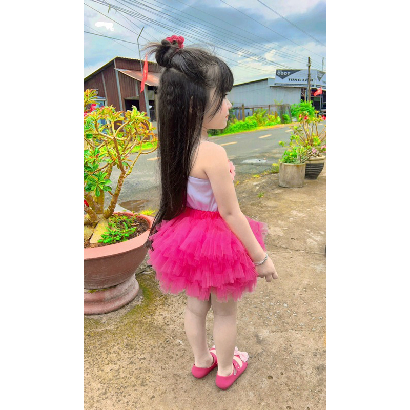 Sét chân váy + áo 2 dây bé gái