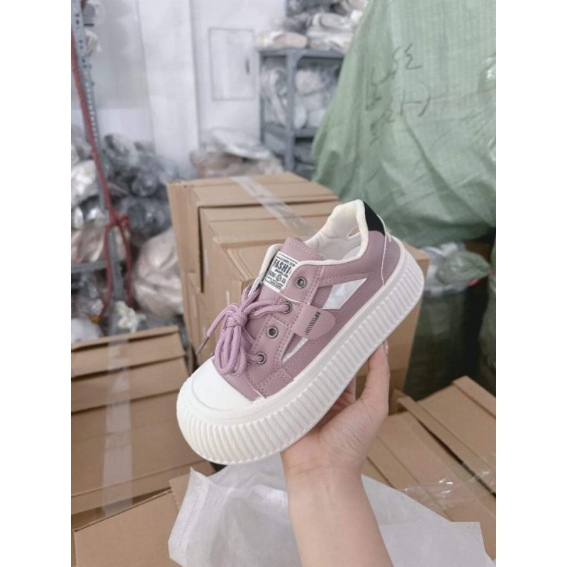 Giầy nữ thể thao phong cách hàn quốc,giày thể thao đế bệt 4cm cho nữ H302