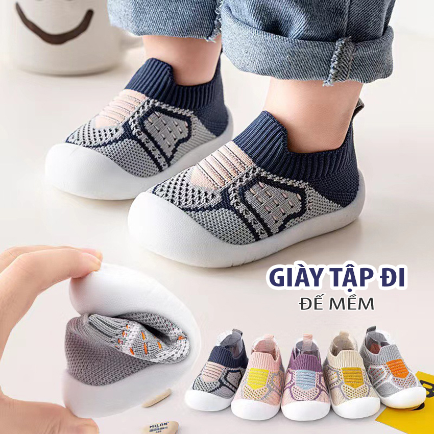 Giày cho bé gái, giày bé trai, giày tập đi cho bé trai, giày bún tập đi cho bé - GB08