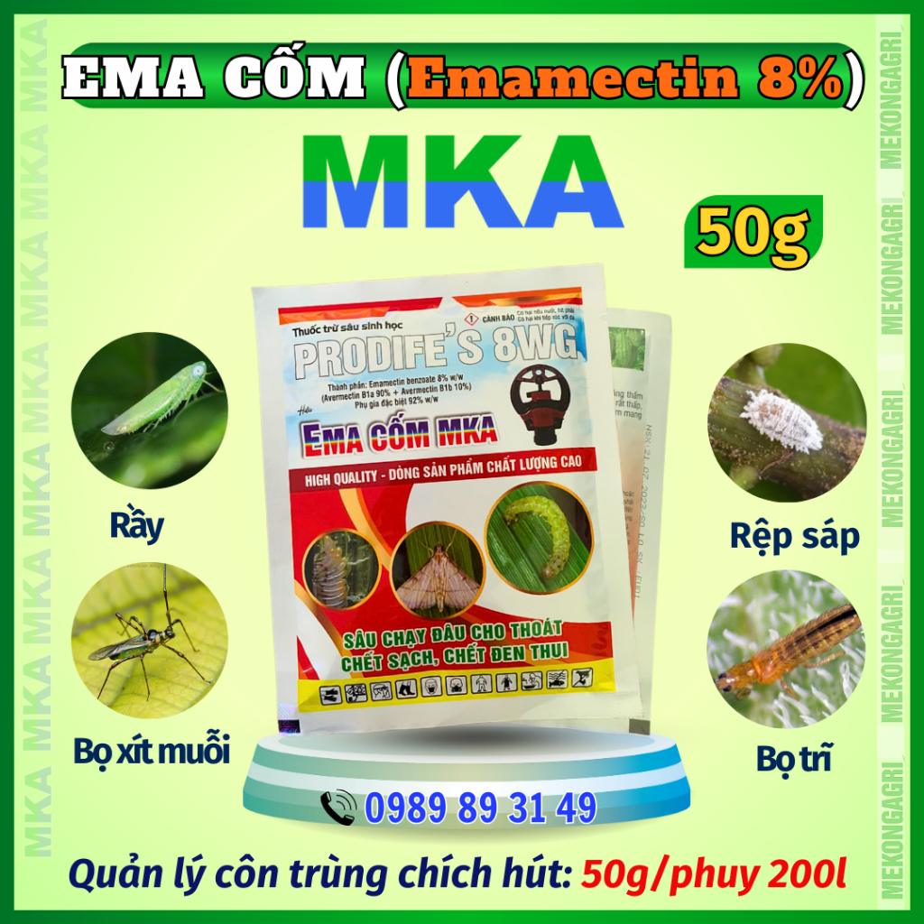 Emamectin MKA 8WG (gói 50g)