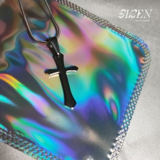 Vòng cổ dây thép thánh giá đơn giản cá tính unisex - siren