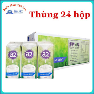 Thùng 24 hộp sữa a2 nguyên kem dạng nước 200ml