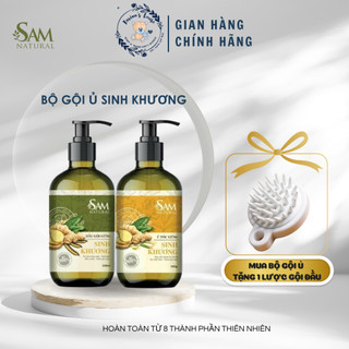 Bộ Dầu gội Sinh Khương Sam Natural - Dầu Gội Gừng giúp Ngăn Rụng Tóc, Hỗ Trợ Mọc Tóc Hiệu Quả 500ml