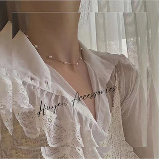 Dây chuyền Đính Ngọc Trai Nhân Tạo Thiết Kế Mới - HN01 - Huyền Accessories