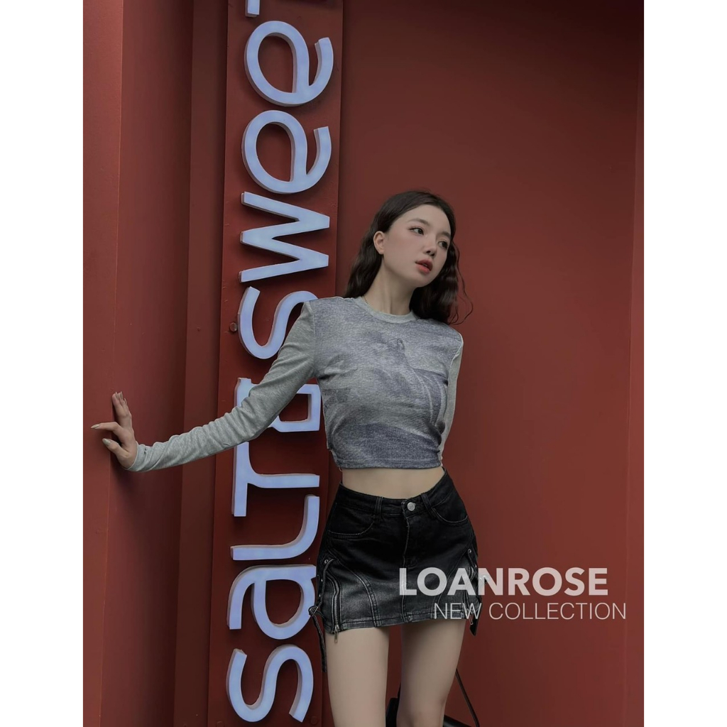 Chân váy mini denim jeans họa tiết khóa kéo và dây đai phong cách RETRO ULZZANG QCL1 LuciK Shop 1172 CV0033