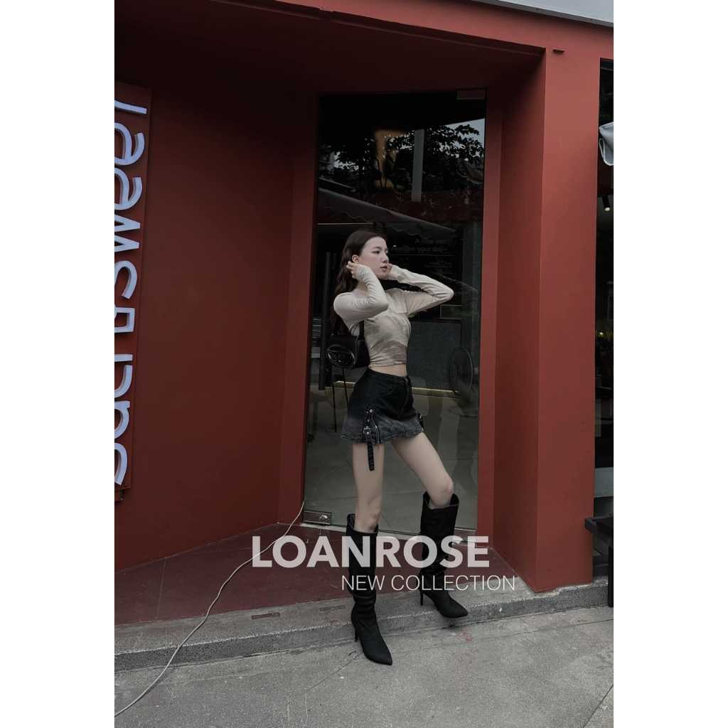 Chân váy mini denim jeans họa tiết khóa kéo và dây đai phong cách RETRO ULZZANG QCL1 LuciK Shop 1172 CV0033