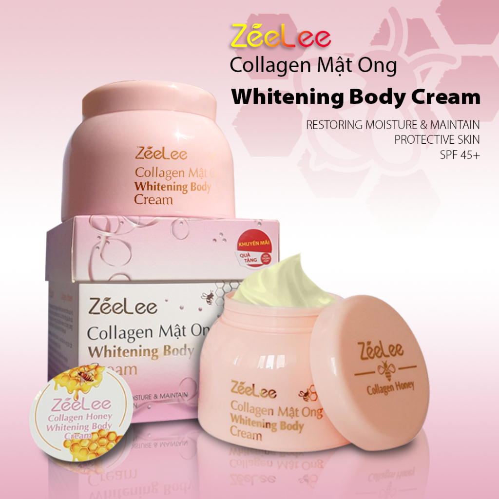 Kem Whitening Body Cream Tinh Chất Mật Ong ZeeLee  Làm Trắng Da, Mịn Màng (hũ 200g)