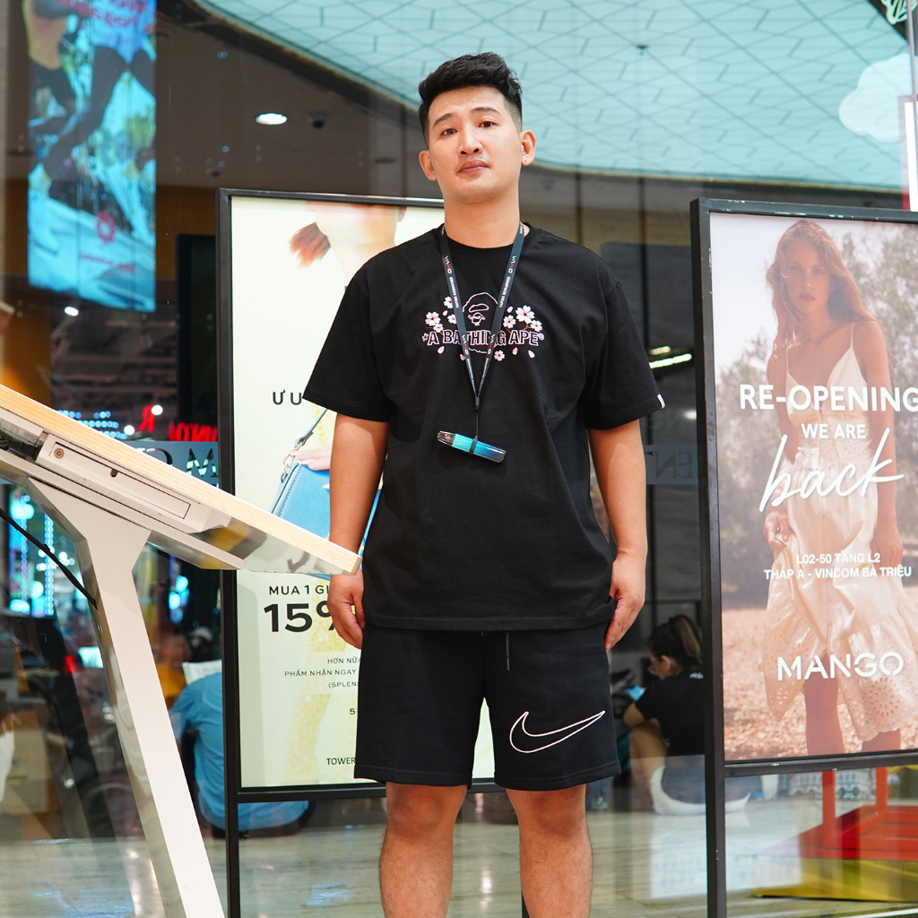 Áo tee Bape hoa anh đào họa tiết hình thêu hàng cao cấp ss2023