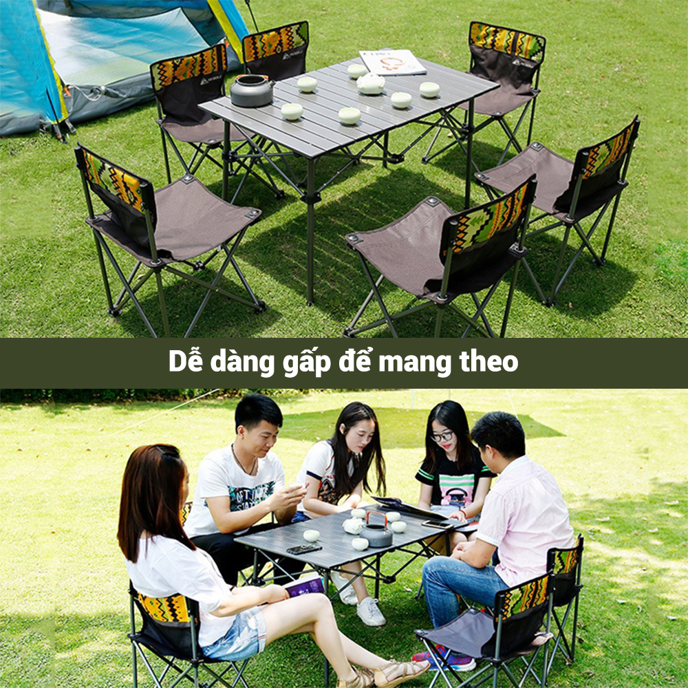 Bàn xếp ONETWOFIT ET017401 bằng hợp kim nhôm chắc chắn độ bền cao cho hoạt động dã ngoại cắm trại du lịch leo núi