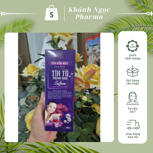 Sữa rửa mặt tía tô nano bạc