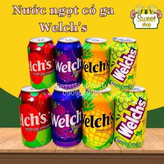 (HỎA TỐC NỘI THÀNH) 🍹🥃 Nước ngọt có ga Welch's vị dâu 🍓 và nho 🍇 - Mỹ 🇺🇸🇺🇸