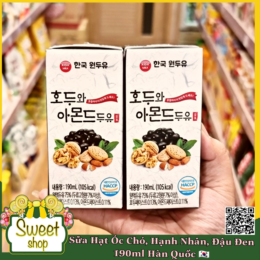 Sữa hạt Óc chó, Hạnh nhân, Đậu đen - Hàn Quốc