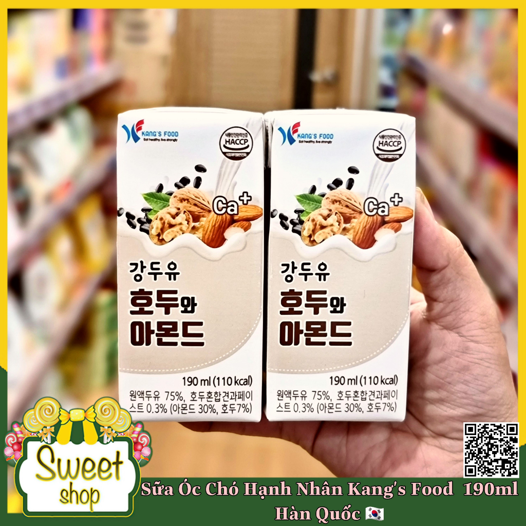 🥛🥛Sữa hạt óc chó hạnh nhân đậu đen Hàn Quốc bổ sung Canxi Ca+ Kang’s Food - Hàn Quốc 🇰🇷🇰🇷