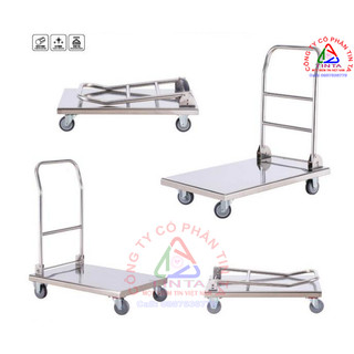 Xe đẩy hàng inox/ Xe đẩy inox/ Xe đẩy hàng inox tải trọng lớn/ Xe kéo hàng inox