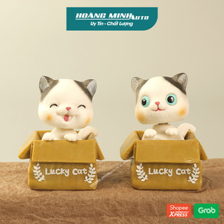Trang trí ô tô - mèo Lucky Cat kute dễ thương trang trí taplo ô tô, hoặc để bàn làm việc