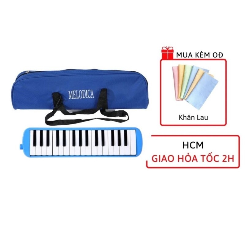 Kèn phím melodica Loại 1 tặng kèm khăn lau,ống dây