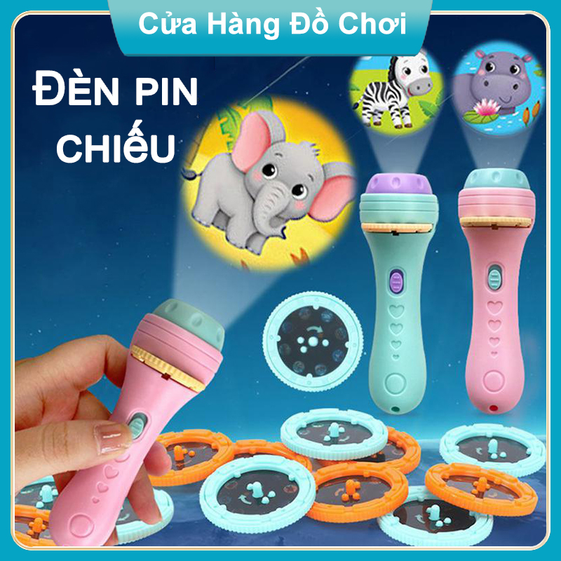 Đồ Chơi Đèn Pin Chiếu Hình 24 Hình Có Sẵn Pin - Đèn Pin Đáng Yêu Cho Bé Khám Phá Máy Chiếu Đèn Pin Cho Trẻ Em