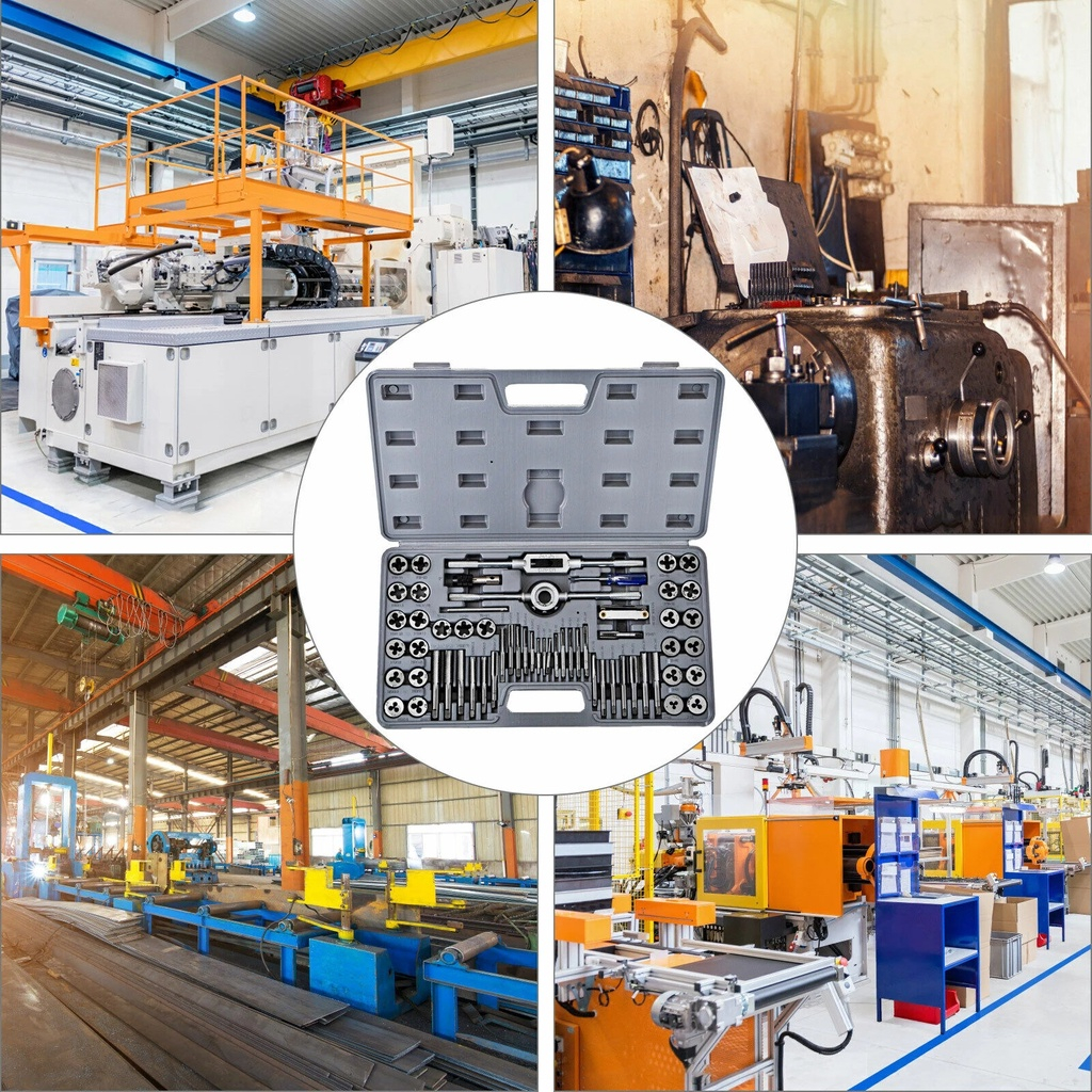 🔥FREESHIP🔥 Bộ tạo ren 40 chi tiết bộ taro hợp kim siêu cứng - Bộ tay quay taro tạo ren trong và ngoài