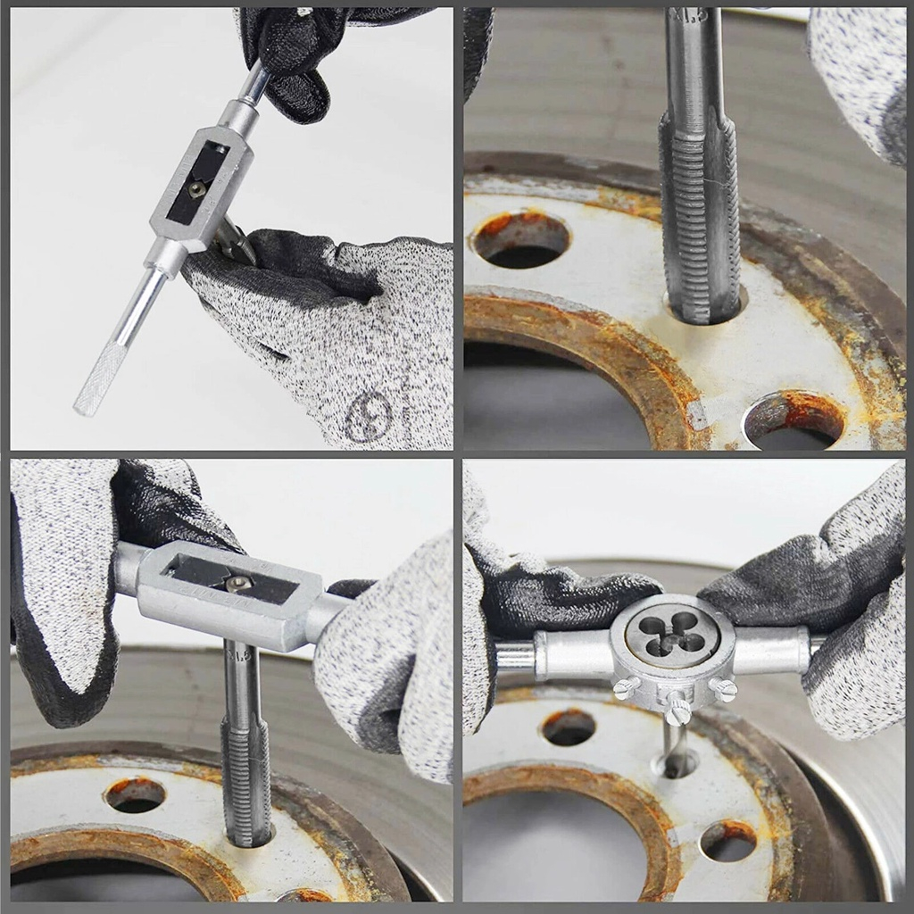 🔥FREESHIP🔥 Bộ tạo ren 40 chi tiết bộ taro hợp kim siêu cứng - Bộ tay quay taro tạo ren trong và ngoài