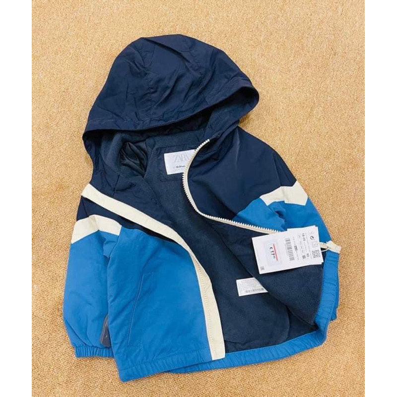 Áo khoác gió zara dư xịn lót nỉ sz 9/12-4/5y