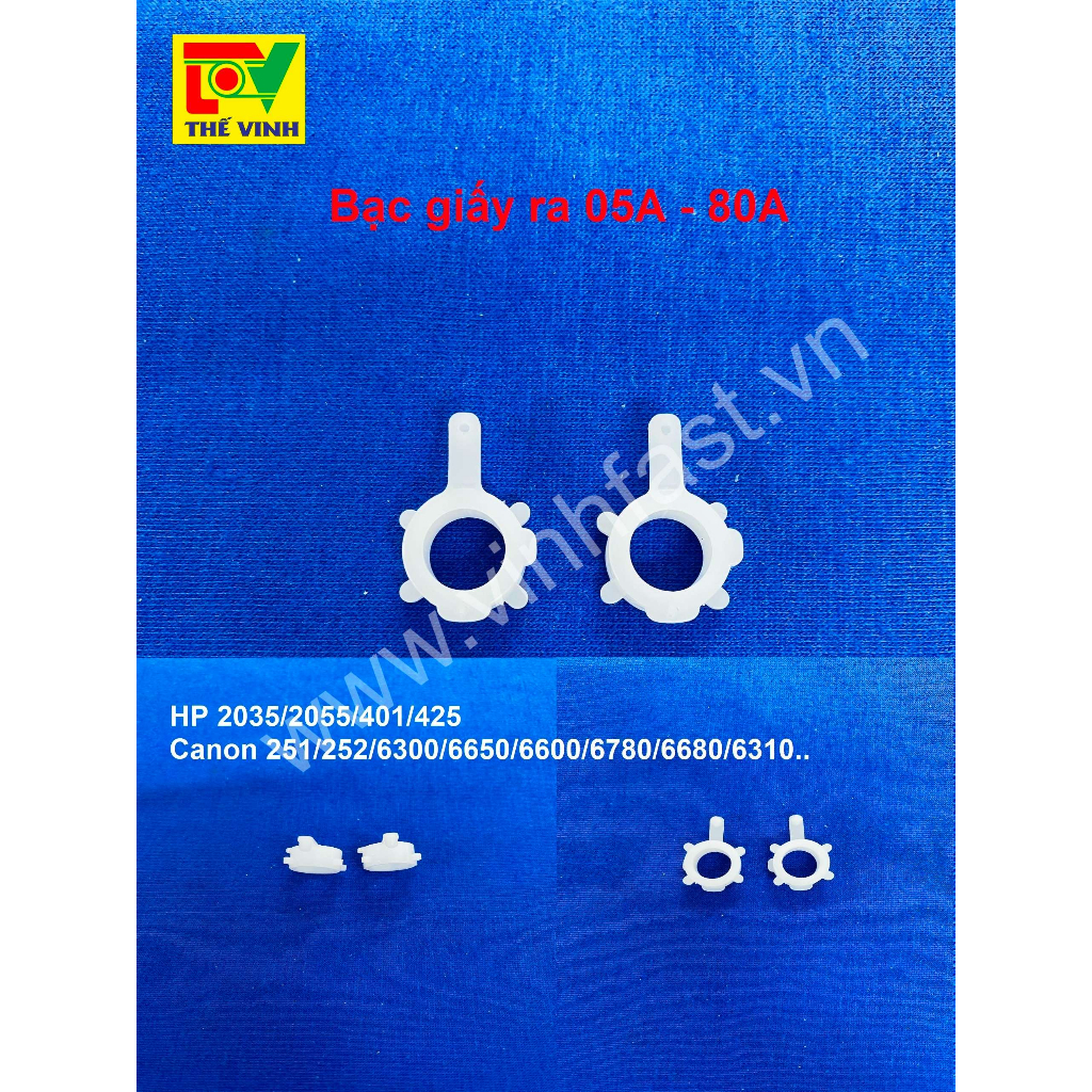 Bạc phíp 2 bên đường giấy ra 05a - 80a, máy in HP 2035/ 2055/ 400/ 401/ M425 Canon 251/ 252/ 6300/ 6650/ 6670/ 6680