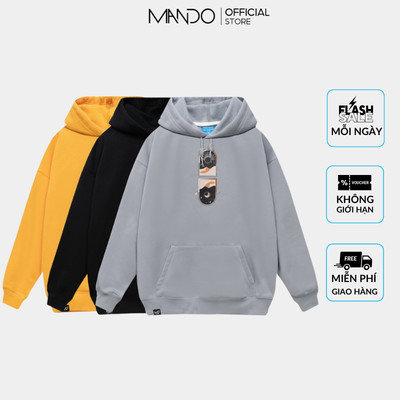 Áo Hoodie Nam MANDO Dài Tay Form Rộng Hình In Độc Đáo, Unisex Nhiều Màu Thời Trang Hàn Quốc HOD005