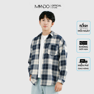 Áo Sơ Mi Kẻ MANDO Trẻ Trung Năng Động Phong Cách Hàn Quốc SMD142