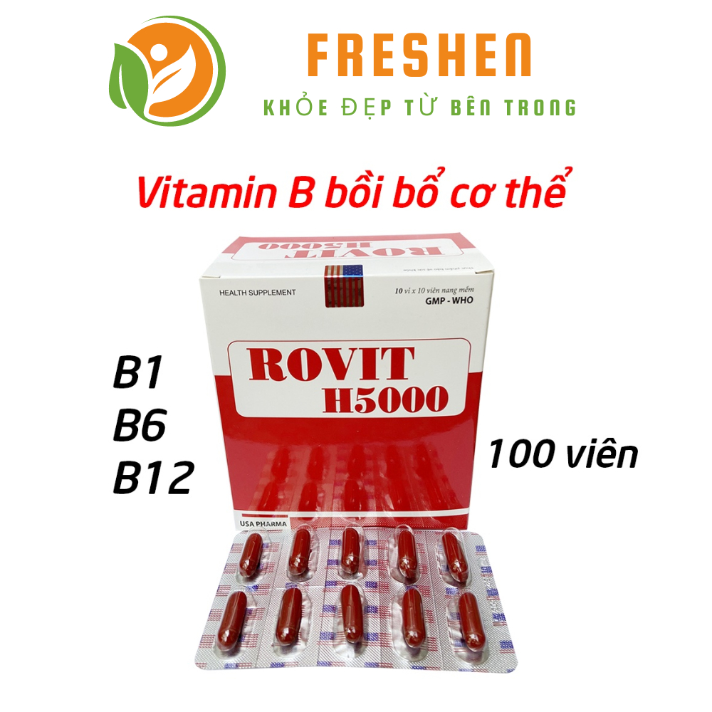 Rovit H5000 vitamin B tổng hợp tăng cường sức khỏe, sức đề kháng - 100 viên (Rovit H5000)