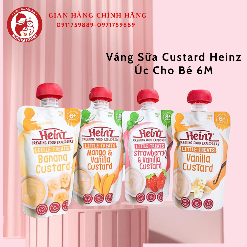 Váng Sữa Custard Heinz Úc Cho Bé 6M (8M)
