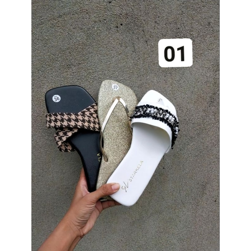 Combo dép lê giá hạt dẻ 1