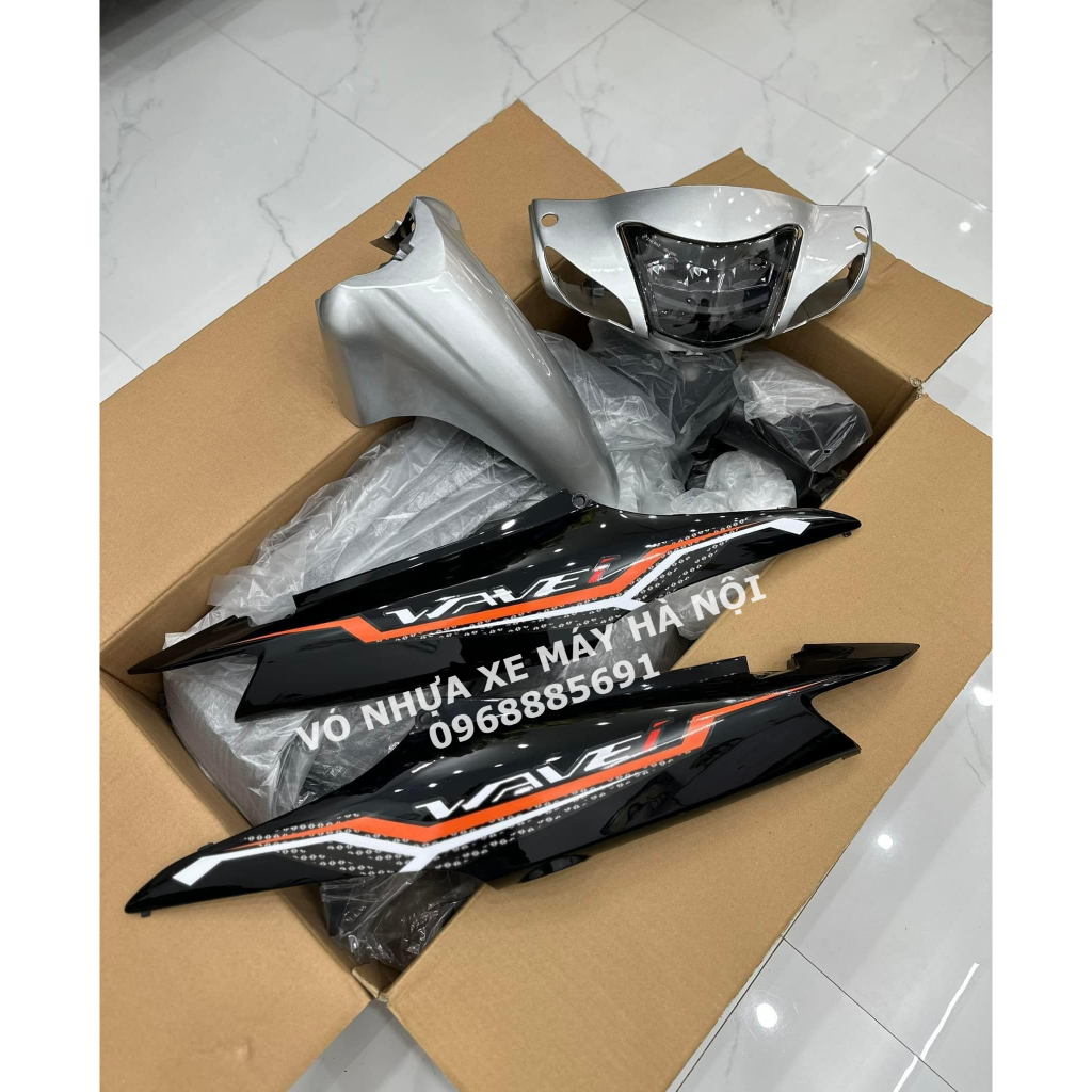 DÀN ÁO WAVE 50-100CC BẠC PHỐI ĐEN
